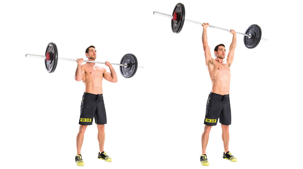 standing barbell press