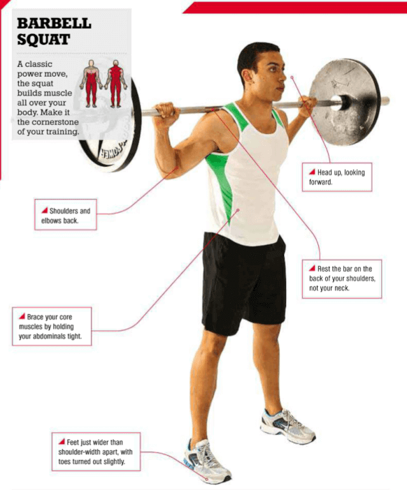 barbell squat form